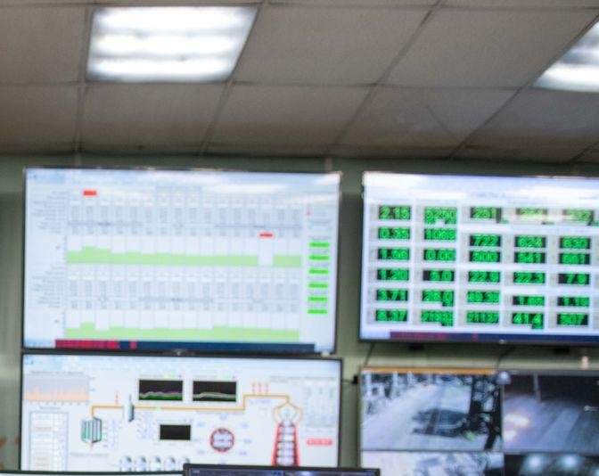 Monitor wall in a control room